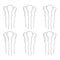 Metal Hair Clips 6pcs, 4 Teeth Hair Combs, DIY Hairpins Updo Accessory for Women - Wedding Hair Clip