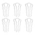 Metal Hair Clips 6pcs, 4 Teeth Hair Combs, DIY Hairpins Updo Accessory for Women - Wedding Hair Clip