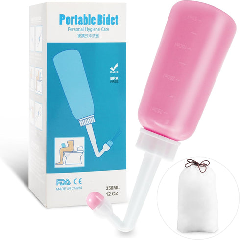 Peri Bottle for Postpartum Care, 12 OZ Upside Down Perineal Bottle for Recovery and Cleansing After Birth