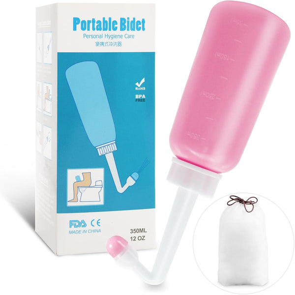 Peri Bottle for Postpartum Care, 12 OZ Upside Down Perineal Bottle for Recovery and Cleansing After Birth