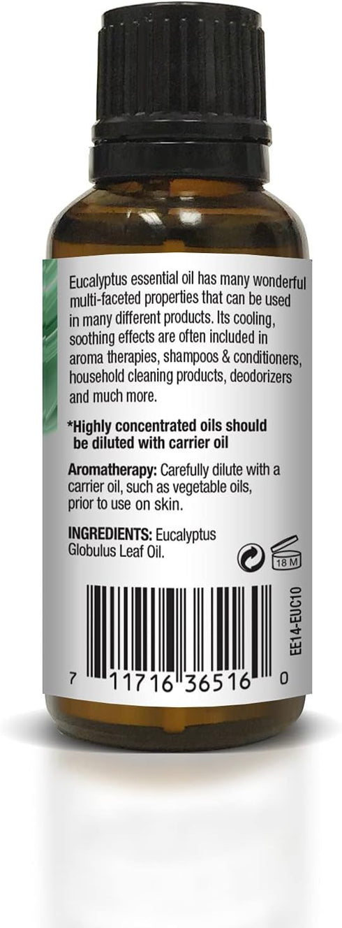Ethereal Nature 100% Pure Eucalyptus Oil, 1 Fluid Ounce (30 ml)