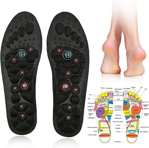 ZUIAI Slimming 41-43) Premium Orthopedic Magnetic Therapy Insoles Weight Loss Arch Support Shoes Pads for Men Women