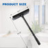 15.9" Window Squeegee for Car, 2 in 1 Window Cleaner with Long Stainless Steel Handle for Gas Station and Outdoor