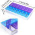 MAYFIVE 2 7 (2 Weekly Pill Organizer Times A Day Day Pill Box Holder Large Daily Medicine Organizer Travel Pill Case
