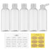 LISAPACK 3.4Oz Travel Bottles with Flip Cap (5 Pcs) Empty Dispenser Container for Travel Size Cosmetics