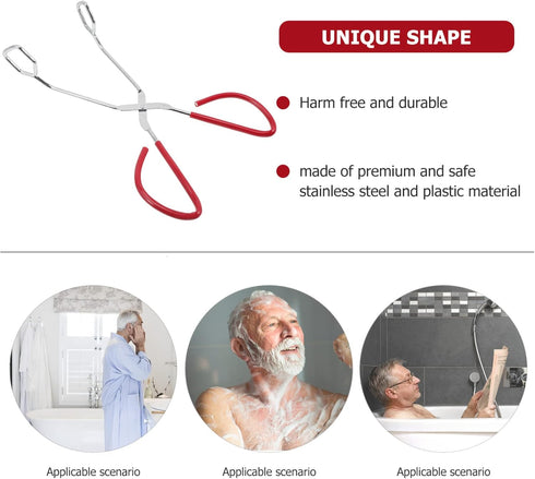 Self Assist Toilet Aid Butt Wiper Clip for Obesity and Disabled People Stainless Steel Bathroom Body Wipe Assistive