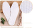 10 Pairs White Disposable Breathable Slim Barefoot Insoles, Natural Sweat Treatment Shoe Insert Pads for Women