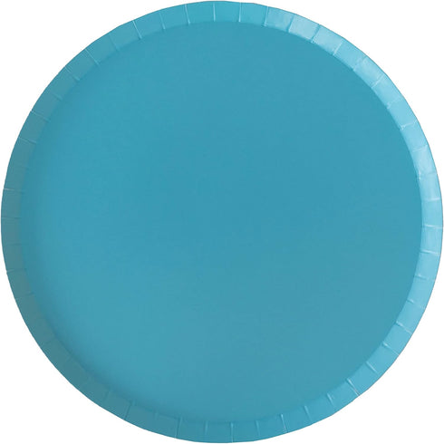 Jollity & Co Shade Dinner Plates - Cerulean Azure Blue Paper Plates - Pack of