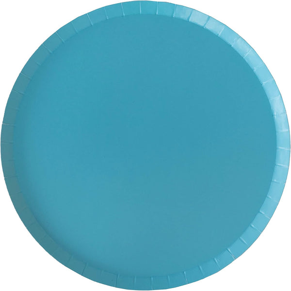 Jollity & Co Shade Dinner Plates - Cerulean Azure Blue Paper Plates - Pack of