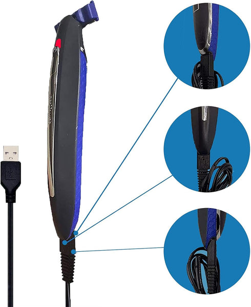 Razor Charger USB and Solo Replacement Heads, Compatible with Microtouch Solo Men's Shaver Electric Micro Trimmer
