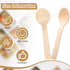 500 Pack Mini Disposable Wooden Spoons, 3.9 Inch Birch Wooden Dessert Utensils for Parties, Chocolate Stirrers
