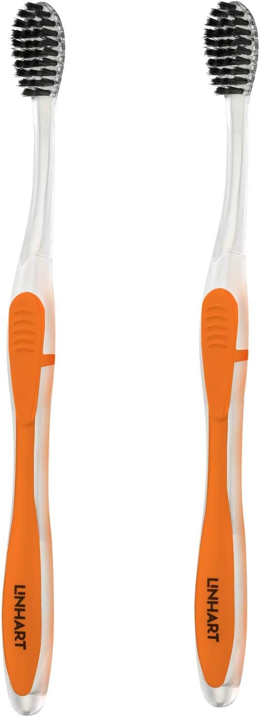 LINHART Extra Soft Toothbrush, Teeth Whitening with Multi Length Bristles, 2 Pack