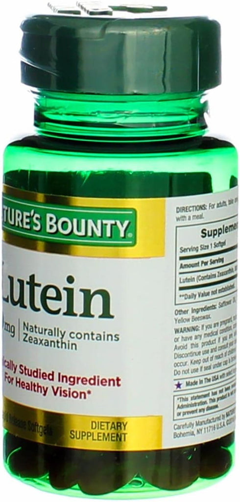 Nature's Bounty Lutein, 20 mg, 40 Softgels