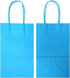AZOWA Blue Gift Bags - Small Blue Kraft Paper Bags with Handles, 12 CT