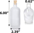 JUVITUS 8 oz / 240 ml Frosted Clear Glass Boston Round Bottle with Cork Stopper Closure (4 Pack) by JUVITUS