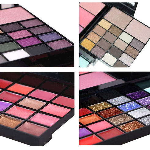 Makeup Kit for Women, Full Kit with 36 Eyeshadows, 16 Lip Glosses, 12 Glitter Creams, 74 Colors