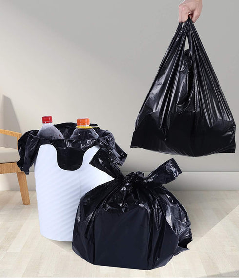 Kitchen Garbage Bags, 200 Counts, 1.8mil Thick Black Trash Bag with Handles, 14x21.6 Inch, for Daily Use