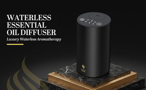 Sereneflow 3 Waterless Essential Oil Diffuser, battery-operated cordless aromatherapy diffuser with timer & mist