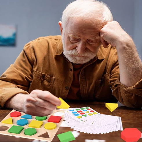 Puzzle Gifts for Elderly Dementia Patients, Memory Activities and Games for Elderly Dementia and Geometric Cognitive