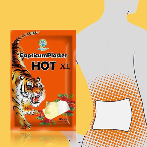 KONGDY Hot Capsicum Plaster Heat Patch Tiger Patches for Neck, Shoulders, Body Muscle Herbal Plaster (20 pcs)