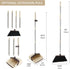 Broom and Dustpan Set, Heavy Dust Broom and Dustpan Combo for Home, Long Handle Dust Pan and Broom Set for Kitchen,