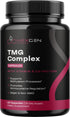 TMG Trimethylglycine Supplement 500mg with Methyl B Complex, Vegan & Non-GMO for Heart & Liver Support, 1 Month