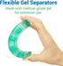 ViveSole Toe Separators, Medium (2 Pairs) - Silicone Gel Spreaders for Men & Women, Therapeutic Spa Stretchers