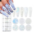 Christmas Nail Glitter Sequins White Nail Glitter Powder 3D Snowflakes for Acrylic Nails Art Decorations DIY