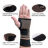 Copper Wrist Compression Sleeve, Elastic Support for Tendonitis, Arthritis, Sprains Pain Relief, Breathable Brace