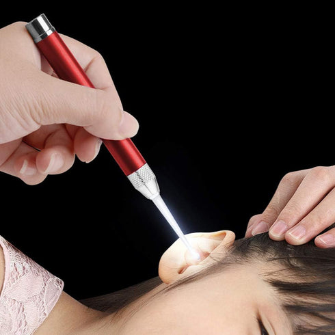 POZILAN 8 Pack Ear Picker Tweezers with LED Light, Ear Wax Removal Tool Cleaner Kit for Kids and Adults