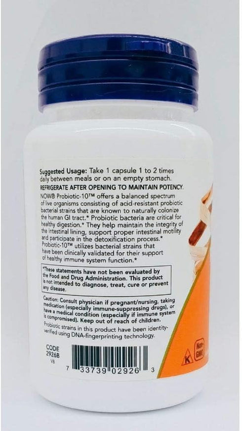 Now Probiotic-10, 25 Billion, 50 Count, Pack of 2