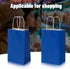 Toovip 50 Pack 5.25x3.25x8.25 Inch Small Royal Blue Kraft Paper Bags with Handles Bulk for Gift Wrap Bags Party