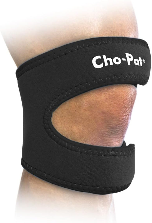 Cho-Pat Dual Action Double-Layer Adjustable Knee Strap, Medium, Pain Relief for Knee Issues