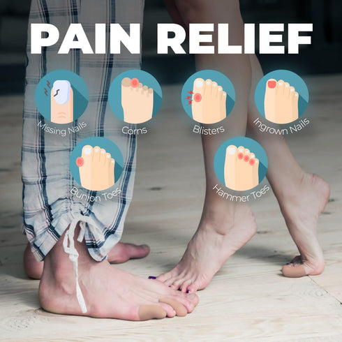Homergy Original Soft Gel Toe Cap, 6 Big Toe Protectors for Women & Men, Relief from Missing/Ingrown Toenails, Corns,