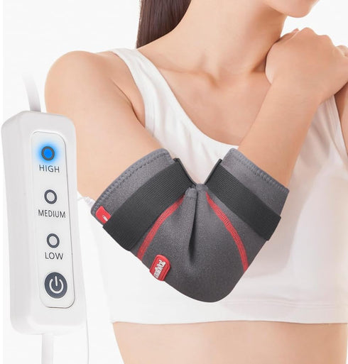 USB Heated Elbow Heating Pad Wrap for Joint Pain, Adjustable Temperature Elbow Sleeve for Tendonitis