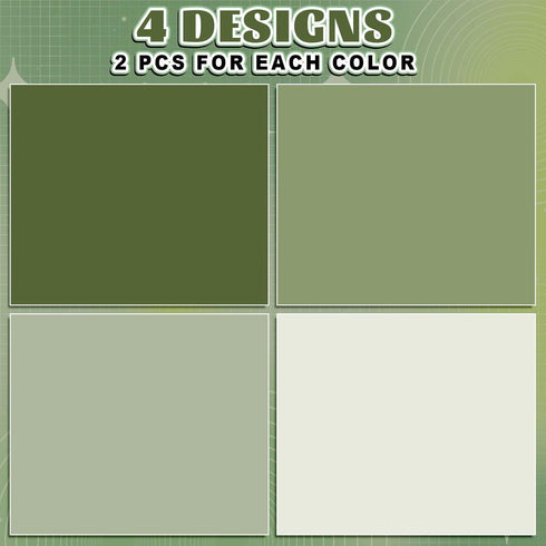 Whaline Sage Green Wrapping Paper Not Roll 4 Colors Gradient Green Gift Wrap Paper Folded Flat for Wedding Birthday