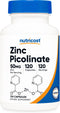 Nutricost Zinc Picolinate 50mg, 120 Vegetarian Capsules - Gluten Free, Non-GMO