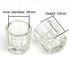 lasenersm 2 Pieces Mini Glass Dappen Dish with Stainless Steel Lid, Nail Art Tools Glass Cup