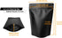 100 Pack Matte Black Mylar Stand Up Bags - 6.3x9.4 Inches Smell Proof Resealable Pouch for Food Storage