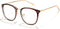 Cyxus TR90 Cat Eye Women Eyewear Frames - Round Stylish Retro Metal Blue Light Glasses, UV Blocking
