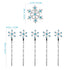 Lurrose Snowflake Hair Clip, 6PCS Rhinestone Bridal Hairpin, Blue Snowflake Hair Barrettes for Wedding and Christmas