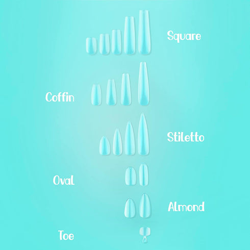 NABulous Nails Medium Almond Nail Tips, 600Pcs Pre-shaped Full Cover Gel Tips for Nail Extension DIY Salon