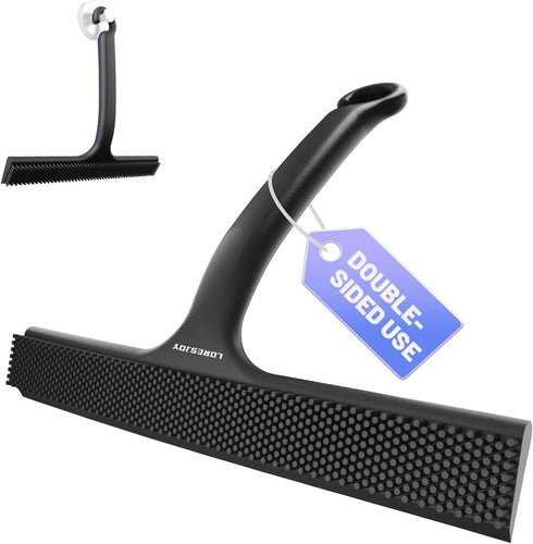 Shower Squeegee for Shower Glass Door Bathroom Accessories, Dual Head Wiper Cleans