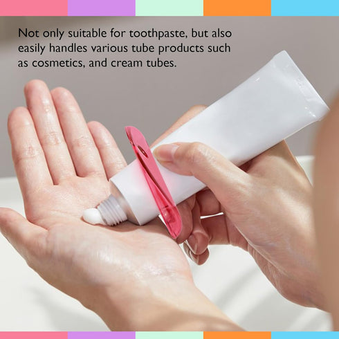 UPIQNG 5pcs Toothpaste Squeezer Plastic Tube Squeezers Tooth Effortless Paste Clip Holder Tool for Toothpaste Cream