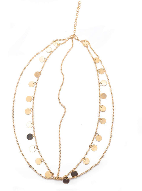 Missgrace Women Bohemian Gold Head Chain - Bridal Headpiece Hair Jewelry Accessories for Wedding