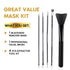 Blackhead Remover Mask Kit, Charcoal Peel Off Facial Mask with Brush and Extractors for Deep Cleansing