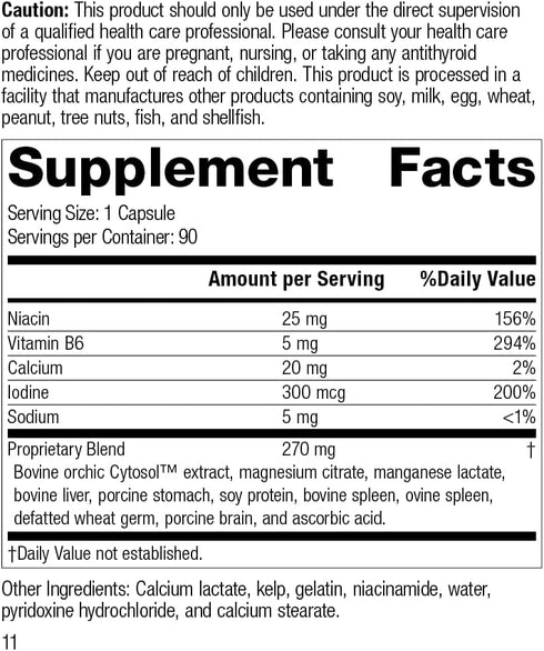 Standard Process Min-Chex - Whole Food Nervous System Supplement for Stress Relief - 90 Capsules