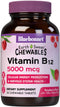 Bluebonnet Nutrition Earth Sweet Vitamin B12 5000 mcg Chewable Tablets, Raspberry Flavor, 30 Servings