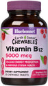 Bluebonnet Nutrition Earth Sweet Vitamin B12 5000 mcg Chewable Tablets, Raspberry Flavor, 30 Servings