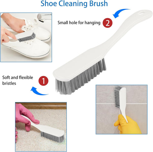 Runloon 6 Pack Set, Set Multipurpose Household Cleaning Deep Cleaning Brush with Grips - Dish, Scrub, Bottle, Shoe